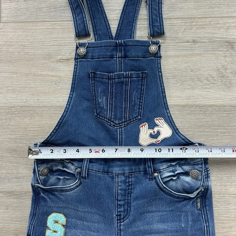 Silver Jeans Taylor Swift SWIFTIE Girls Youth Size‎ 14 Custom Denim Overalls